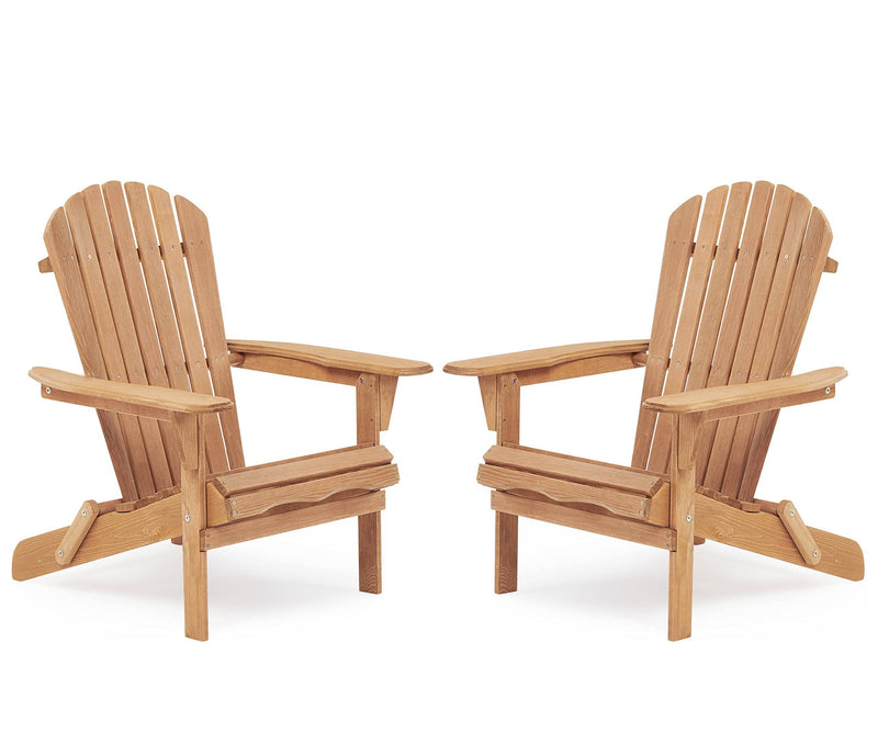 Outdoor Wood Patio Chairs selling - Set of 2 - Brown