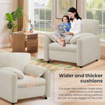 JONPONY Oversized Accent Chairs, 39" Wide Single Sofa Chair with Comfy Upholstered, Modern Chenille Lounge Chair, Comfortable Reading Chair for Living Room & Bedroom
