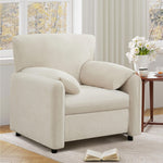 JONPONY Oversized Accent Chairs, 39" Wide Single Sofa Chair with Comfy Upholstered, Modern Chenille Lounge Chair, Comfortable Reading Chair for Living Room & Bedroom