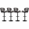 JONPONY Bar Stools Set of 2, Back and Armrest,Velvet Elegant Modern Bar Chairs for Home and Kitchen Counter,Low Back