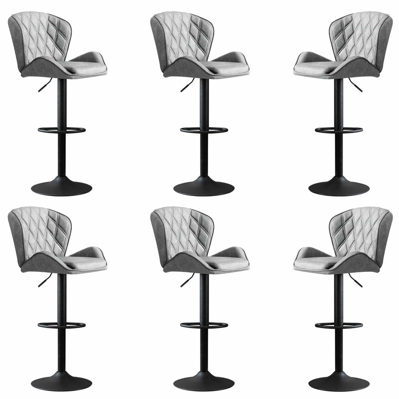 JONPONY Bar Stools Set of 2, Back and Armrest,Velvet Elegant Modern Bar Chairs for Home and Kitchen Counter,Low Back