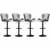 JONPONY Bar Stools Set of 2, Back and Armrest,Velvet Elegant Modern Bar Chairs for Home and Kitchen Counter,Low Back