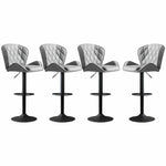 JONPONY Bar Stools Set of 2, Back and Armrest,Velvet Elegant Modern Bar Chairs for Home and Kitchen Counter,Low Back