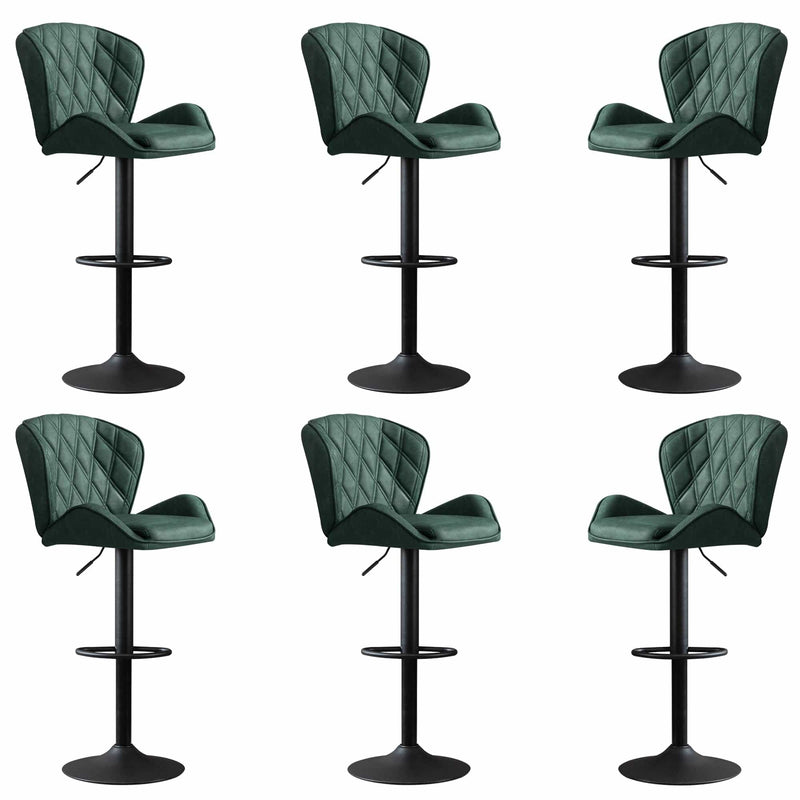 JONPONY Bar Stools Set of 2, Back and Armrest,Velvet Elegant Modern Bar Chairs for Home and Kitchen Counter,Low Back