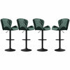 JONPONY Bar Stools Set of 2, Back and Armrest,Velvet Elegant Modern Bar Chairs for Home and Kitchen Counter,Low Back