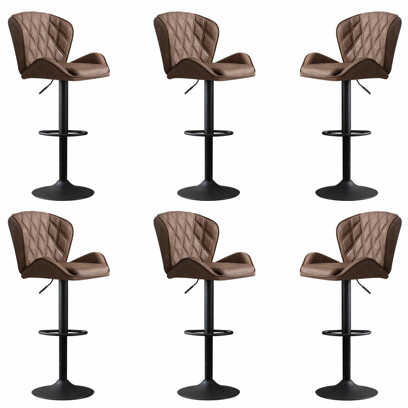 JONPONY Bar Stools Set of 2, Back and Armrest,Velvet Elegant Modern Bar Chairs for Home and Kitchen Counter,Low Back