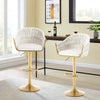 JONPONY Bar Stools Set of 2/4/6,Counter Height Bar Stools,Velvet Swivel Bar Stool for Kitchen Island,Bar Pub