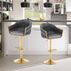 JONPONY Bar Stools Set of 2/4/6,Counter Height Bar Stools,Velvet Swivel Bar Stool for Kitchen Island,Bar Pub