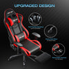 JONPONY Big and Tall 400LBS Gaming Chair, Ergonomic Design, Gamer Chair PU Leather with Footrest and Lumbar Support, High Back Office Chair Support 8 Hours Long Sitting, Computer Chair,Red