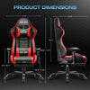 JONPONY Big and Tall 400LBS Gaming Chair, Ergonomic Design, Gamer Chair PU Leather with Footrest and Lumbar Support, High Back Office Chair Support 8 Hours Long Sitting, Computer Chair,Red