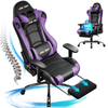JONPONY Big and Tall 400LBS Gaming Chair, Ergonomic Design, Gamer Chair PU Leather with Footrest and Lumbar Support, High Back Office Chair Support 8 Hours Long Sitting, Computer Chair,Red