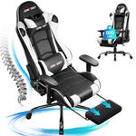 JONPONY Big and Tall 400LBS Gaming Chair, Ergonomic Design, Gamer Chair PU Leather with Footrest and Lumbar Support, High Back Office Chair Support 8 Hours Long Sitting, Computer Chair,Red
