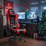 JONPONY Big and Tall 400LBS Gaming Chair, Ergonomic Design, Gamer Chair PU Leather with Footrest and Lumbar Support, High Back Office Chair Support 8 Hours Long Sitting, Computer Chair,Red