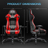 JONPONY Big and Tall 400LBS Gaming Chair, Ergonomic Design, Gamer Chair PU Leather with Footrest and Lumbar Support, High Back Office Chair Support 8 Hours Long Sitting, Computer Chair,Red
