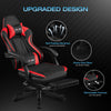 JONPONY Big and Tall 400lbs Gaming Chair with Bluetooth Speakers Gamer Chair with Footrest Game Chair with Lumbar Support and 360-Swivel Seat and Headrest for Adults, Red