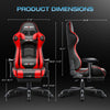 JONPONY Big and Tall 500LBS Gaming Chair, Ergonomic Design, Gamer Chair PU Leather with Footrest and Lumbar Support, High Back Office Chair Support 8 Hours Long Sitting,Red Computer Chair,Red