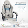 JONPONY Big and Tall Gaming Chair, Ergonomic Design, Gamer Chair PU Leather with Footrest and Lumbar Support, High Back Office Chair Support 8 Hours Long Sitting, Computer Chair,Grey
