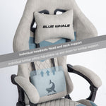 JONPONY Big and Tall Gaming Chair, Ergonomic Design, Gamer Chair PU Leather with Footrest and Lumbar Support, High Back Office Chair Support 8 Hours Long Sitting, Computer Chair,Grey