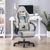 JONPONY Big and Tall Gaming Chair, Ergonomic Design, Gamer Chair PU Leather with Footrest and Lumbar Support, High Back Office Chair Support 8 Hours Long Sitting, Computer Chair,Grey