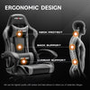 JONPONY Big and Tall Gaming Chair, Ergonomic Design, Gamer Chair PU Leather with Footrest and Lumbar Support, High Back Office Chair Support 8 Hours Long Sitting, Computer Chair,Black Grey