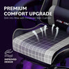 JONPONY Big and Tall Gaming Chair, Ergonomic Design, Gamer Chair PU Leather with Footrest and Lumbar Support, High Back Office Chair Support 8 Hours Long Sitting, Computer Chair,Black Grey