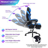 JONPONY Big and Tall Gaming Chair with Footrest 401lbs Massage Gamer Chair with Memory Foam Adjustable Tilt Back Angle & Armrest, High Back Leather Computer Office Chair
