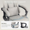 JONPONY Ergonomically adjustable esports chair, equipped with headrests and waist pillows, adjustable height, suitable for offices and gaming rooms，Grey