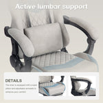 JONPONY Ergonomically adjustable esports chair, equipped with headrests and waist pillows, adjustable height, suitable for offices and gaming rooms，Grey