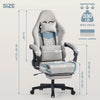 JONPONY Ergonomically adjustable esports chair, equipped with headrests and waist pillows, adjustable height, suitable for offices and gaming rooms，Grey