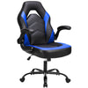 JONPONY Gaming Chair Office Chair PU Leather with Footrest & Adjustable Headrest for Adults and Kids,Black Gray