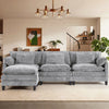 JONPONY 111" Cloud Couch,L Shaped Modular Sectional Sofa with Movable Ottoman,3 Oversized Seats Sleeper Couches for Living Room