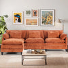 JONPONY 111" Cloud Couch,L Shaped Modular Sectional Sofa with Movable Ottoman,3 Oversized Seats Sleeper Couches for Living Room