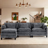 JONPONY 111" Cloud Couch,L Shaped Modular Sectional Sofa with Movable Ottoman,3 Oversized Seats Sleeper Couches for Living Room