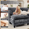 JONPONY 111" Cloud Couch,L Shaped Modular Sectional Sofa with Movable Ottoman,3 Oversized Seats Sleeper Couches for Living Room