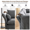 JONPONY 126" Sectional Sofa for Living Room, L-Shaped Cloud Couch with 4 Oversized Seats Sleeper Sofa Set with Double Chaise,Wood Legs,Movable Ottoman for Living Room
