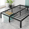 JONPONY 14 Inch Heavy Duty Metal Bed Frame, No Box Spring Needed, Platform with Large Storage Space, Easy Assembly, Noise Free, Sturdy Steel Slat Support