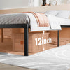 JONPONY 14 Inch Heavy Duty Metal Bed Frame, No Box Spring Needed, Platform with Large Storage Space, Easy Assembly, Noise Free, Sturdy Steel Slat Support