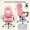 JONPONY Big and Tall Fabric Office Chair 400lbs, Executive Reclining Office Chairs with Footrest, High Back Leather Home Office Chair Thick Padded Armrests, Ergonomic Adjustable Lumbar Support