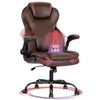 JONPONY Big and Tall Office Chair 400lbs Capacity, Ergonomic Leather High Back Executive Desk Chair with Tilt, Rock & Tension Adjustment, Extra Wide Seat, Padded Armrests