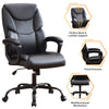 JONPONY Big and Tall Office Chair 400LBS Wide Seat Ergonomic Computer Desk Chair High Back Executive Leather Chair Adjustable Task Chair Lumbar Back Support 8 Hours Heavy Duty Design