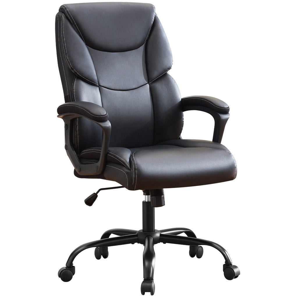 JONPONY Big and Tall Office Chair 400LBS Wide Seat Ergonomic Computer Desk Chair High Back Executive Leather Chair Adjustable Task Chair Lumbar Back Support 8 Hours Heavy Duty Design