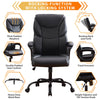 JONPONY Big and Tall Office Chair 400LBS Wide Seat Ergonomic Computer Desk Chair High Back Executive Leather Chair Adjustable Task Chair Lumbar Back Support 8 Hours Heavy Duty Design