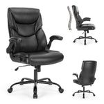 JONPONY Big and Tall Office Chair 400LBS Wide Seat Ergonomic Computer Desk Chair High Back Executive Leather Chair Adjustable Task Chair Lumbar Back Support 8 Hours Heavy Duty Design