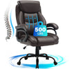 JONPONY Big and Tall Office Chair 400LBS Wide Seat Ergonomic Computer Desk Chair High Back Executive Leather Chair Adjustable Task Chair Lumbar Back Support 8 Hours Heavy Duty Design,Brown