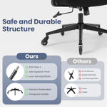 JONPONY Big and Tall Office Chair 500LBS Ergonomic Office Chair with Lumbar Support, Adjustable Armrest and Headrest Mesh Chair,8 Hours Heavy Duty Design,Black