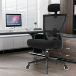 JONPONY Big and Tall Office Chair 500LBS Ergonomic Office Chair with Lumbar Support, Adjustable Armrest and Headrest Mesh Chair,8 Hours Heavy Duty Design,Black