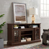 JONPONY Classic TV Media Stand Modern Entertainment Console for TV Up to 65" with Open and Closed Storage Space, Espresso