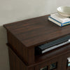 JONPONY Classic TV Media Stand Modern Entertainment Console for TV Up to 65" with Open and Closed Storage Space, Espresso