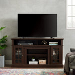 JONPONY Classic TV Media Stand Modern Entertainment Console for TV Up to 65" with Open and Closed Storage Space, Espresso