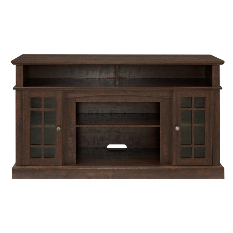 JONPONY Classic TV Media Stand Modern Entertainment Console for TV Up to 65" with Open and Closed Storage Space, Espresso